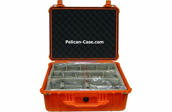 Pelican 1550 Case With Padded Dividers - ORANGE - 200 MOQ