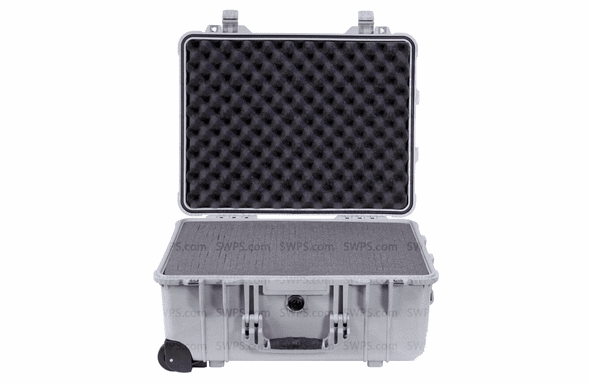 Pelican 1560 Case  with Foam -  SILVER - 200 MOQ