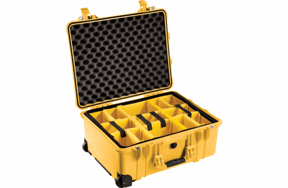Pelican 1560 Case With Padded Dividers - YELLOW - 200 MOQ