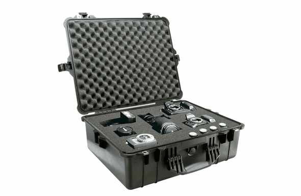 Pelican 1600 Case With Foam - BLACK