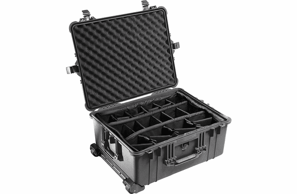 Pelican 1610 Case With Padded Dividers - BLACK