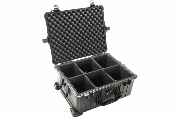 Pelican 1610 Case With Trekpak Dividers BLACK
