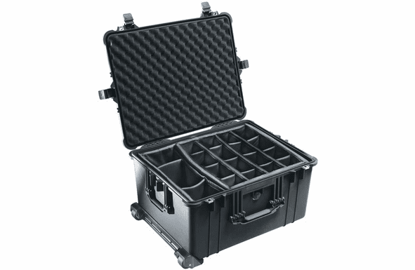 Pelican 1620 Case With Padded Dividers - BLACK
