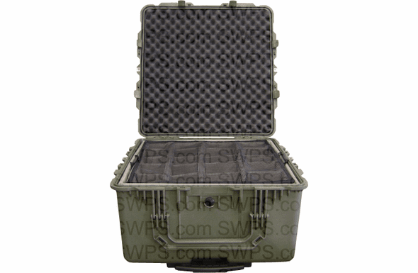 Pelican 1640 Case With Padded Dividers - OD-Green - 100 MOQ