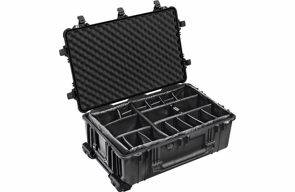 Pelican 1650 Case With Padded Dividers - BLACK