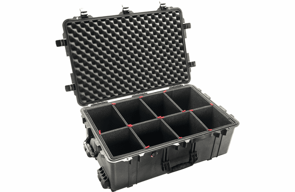 Pelican 1650 Case With Trekpak Dividers BLACK