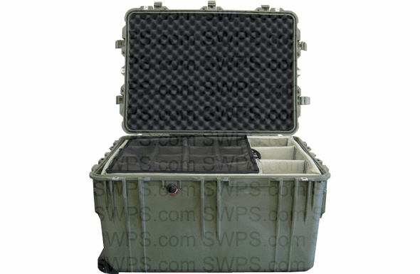 Pelican 1660 Case With Padded Dividers - OD GREEN - 100 MOQ