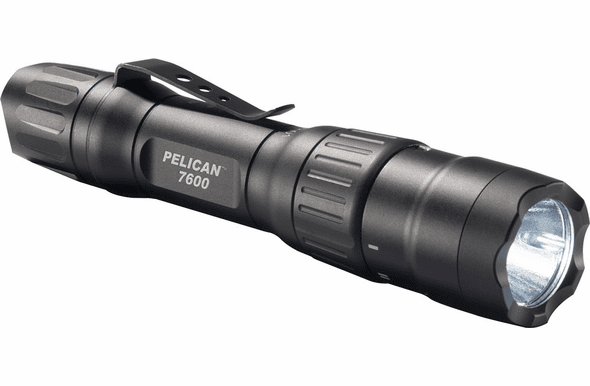 Pelican 3-Color LED rechargeable LED Flashlight - Black - 7600