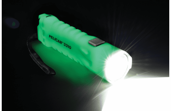 Pelican 3310PL LED Photoluminescent 3AA Flashlight - Yellow