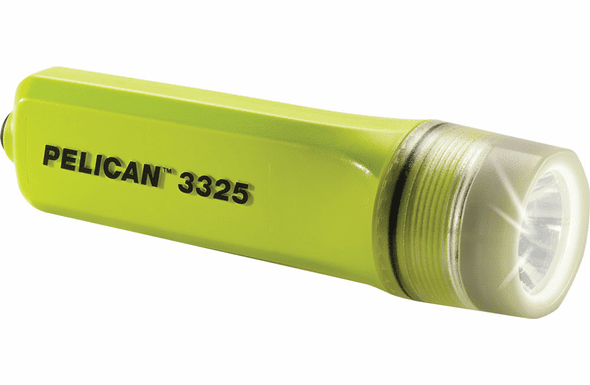 Pelican 3AA LED Flashlight - Photoluminescent - Yellow - 3325-Yellow
