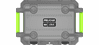 Pelican 50 Quart Cooler Dark Gray/Green 50Q-DKGRYGRN