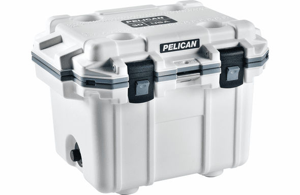 Pelican Elite Cooler - 30 Quart - White/Gray - 30Q-WHTGRY