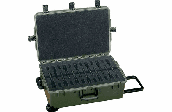 Pelican iM2950 OD GREEN W/Custom Foam For 12 PISTOLS