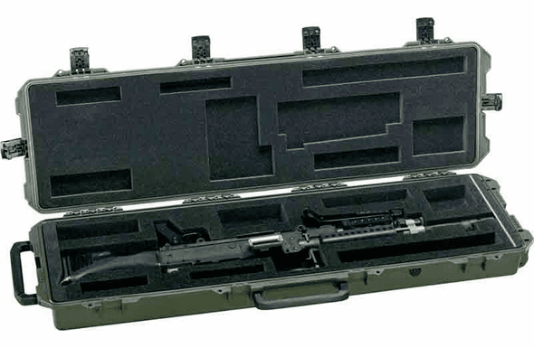 Pelican iM3300 OD GREEN W/Custom Foam For MACHINE GUN - 472-PWC-M240B-OD