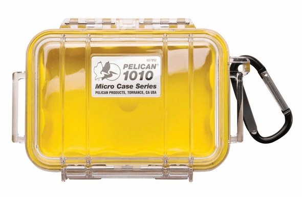 Pelican Micro Case # 1010 Clear / YELLOW Liner