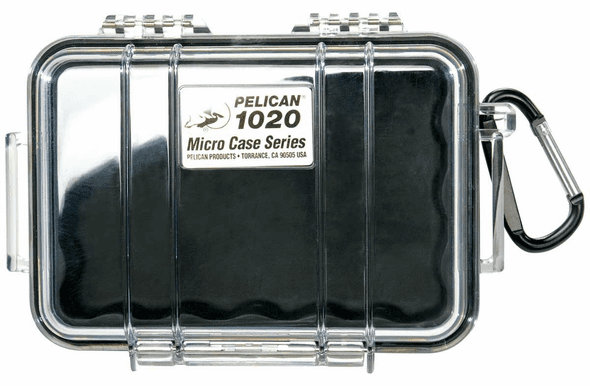 Pelican Micro Case # 1020 Clear / BLACK Liner