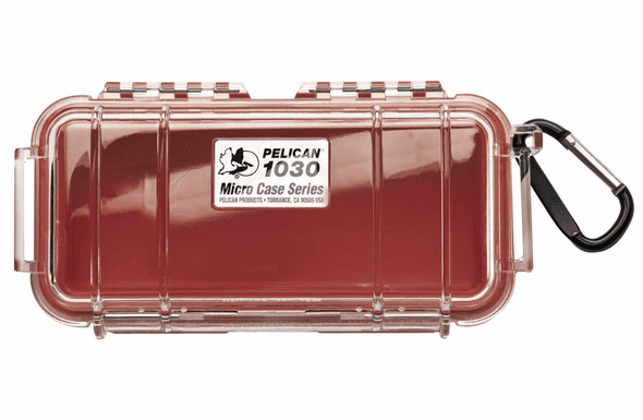 Pelican Micro Case # 1030 Clear / Red Liner