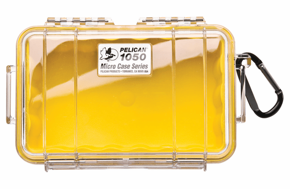 Pelican Micro Case # 1050 Clear / YELLOW Liner