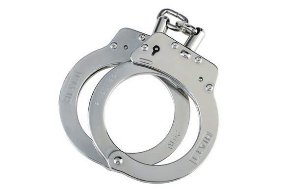 Safariland Hiatt Standard Steel Chain Handcuffs Nickel Finish 2010H