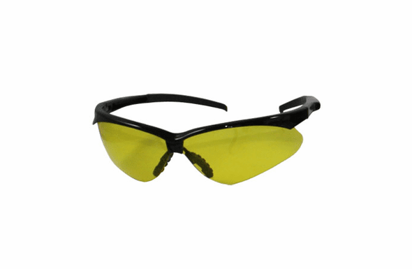 SafetyGear USA Safety Glasses - 250-28-0009 - 6-pack - Black Frame - Amber Lenses