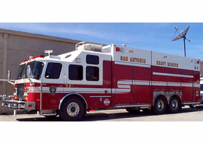 SAN ANTONIO FIRE DEPARTMENT HEAVY RESCUE TRUCK BY E-ONE