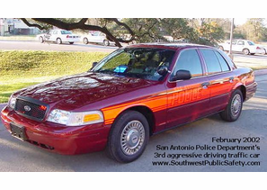 San Antonio Police Department's  Aggressive Driving Traffic Car
