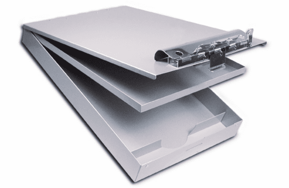 Saunders Cruiser Mate Clipboard with Dual Storage CM8512 - 21017 - Silver