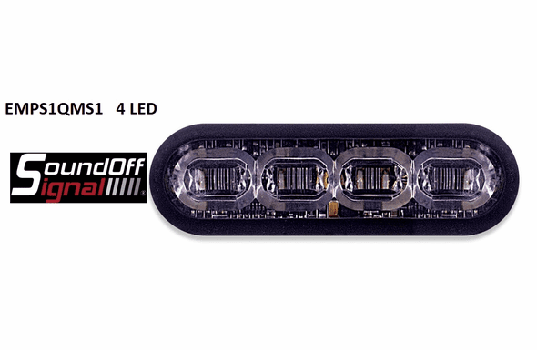 SoundOff mpower 3" Fascia Light w/ Quick Mount- 18" hard wire w/ sync option- 9-32 Vdc- Black Housing- 4 LED- Single Color - Specify Color