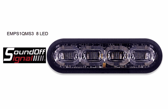 SoundOff mpower 3" Fascia Light w/ Quick Mount- 18" hard wire w/ sync option- 9-32 Vdc- Black Housing- 8 LED- Specify Color EMPS1QMS3