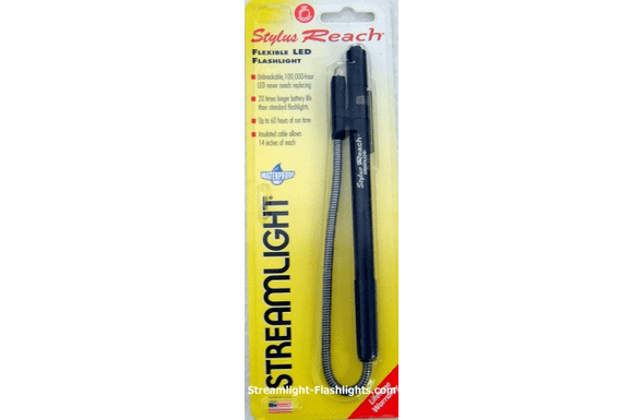 Streamlight 14" Stylus Reach Flexible Pen Light - UL LISTED - White LED - Black - 65658