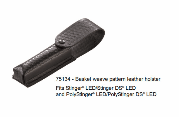 Streamlight Basketweave Leather Holster for Stinger LED/DS LED/PolyStinger LED/DS LED - 75134