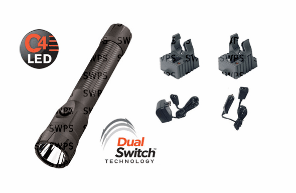 Streamlight PolyStinger LED DS - Black - AC/DC - 2 Smart Chargers - 76813