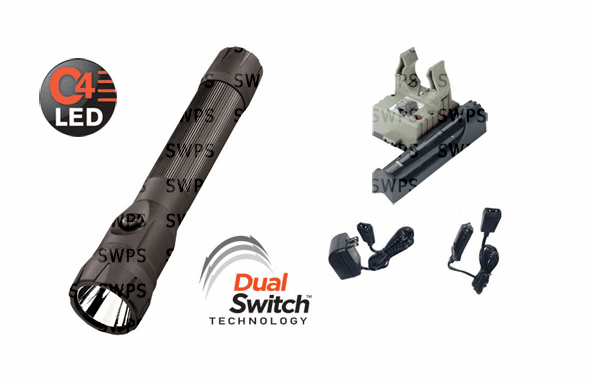 Streamlight PolyStinger LED DS - Black - AC/DC Smart PiggyBack Charger - 76832