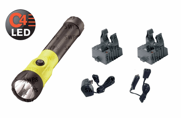 Streamlight PolyStinger LED - Yellow - AC/DC 2 Smart Chargers - 76163