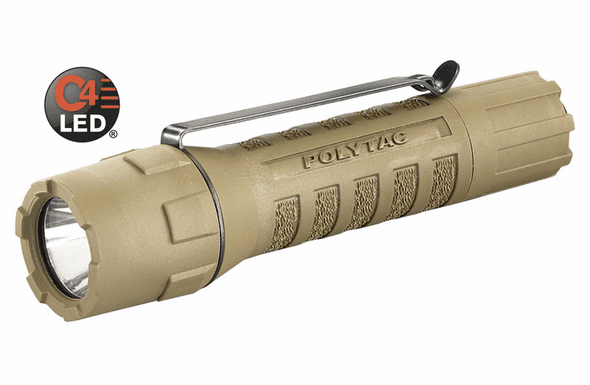 Streamlight PolyTac C4 LED Tactical Handheld Flashlight - Coyote Tan - 88851
