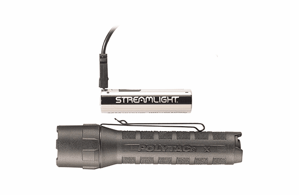 Streamlight PolyTac X USB w/ 18650 USB battery and cord - Black - 88613