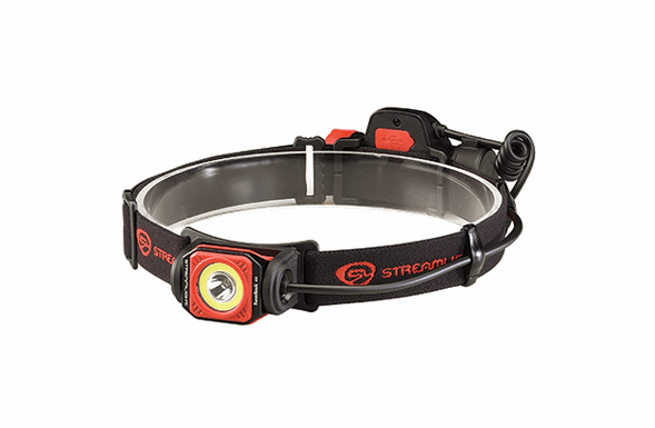 Streamlight Twin-Task USB Headlamp with USB cord and elastic head strap - Black/Red 51063