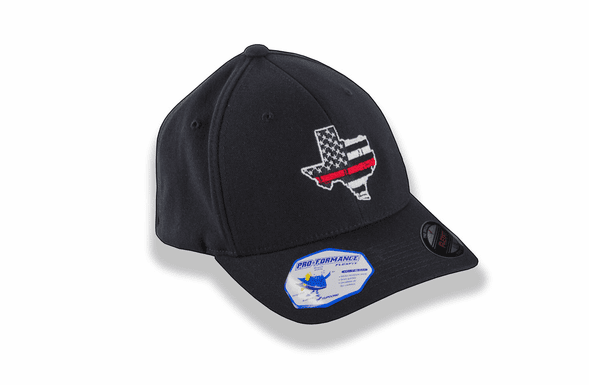 Thin Red Line Fitted Baseball Cap - HAT-TRL-TX- Large/X-Large