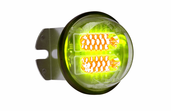 Whelen 2010 Dodge Charger Fog Light Mount Clear Lens - Amber LED - FEDC06AR