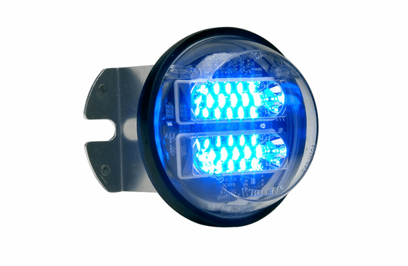 Whelen 2010 Dodge Charger Fog Light Mount Clear Lens - Blue LED - FEDC06BR