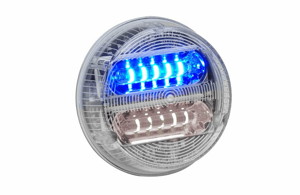 Whelen 3.5" LINZ6 Fog Light Extended Clear Lens - Blue/White LED - PAR28E