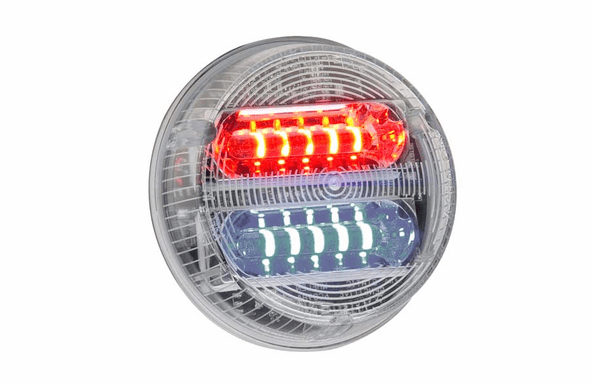 Whelen 3.5" LINZ6 Fog Light Extended Clear Lens - Red/White LED - PAR28D