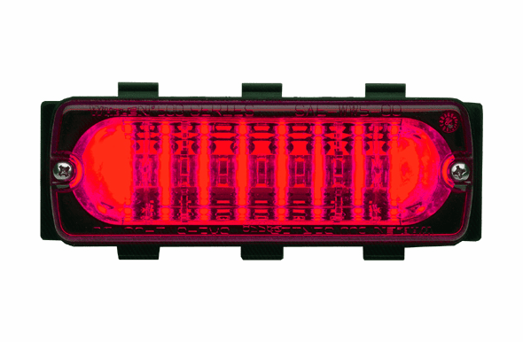 Whelen 500 Series Linear LIN6 Red LED - Red Lens - 50R02ZRR