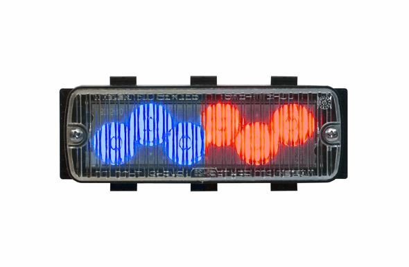 Whelen 500 Series TIR6 Red/Blue Split Super-LED - Clear Lens - 50BR3ZCR