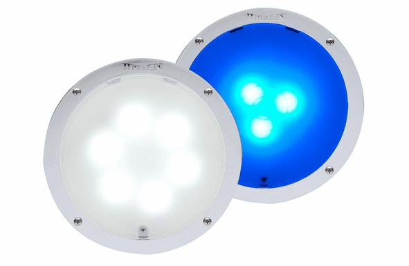 Whelen 9 Diode, Super-LED Interior Light 6 White 3 Blue 80CBEHCR