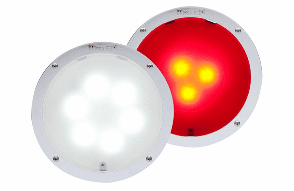 Whelen 9 Diode Super-LED Interior Light 6 White 3 Red 80CREHCR