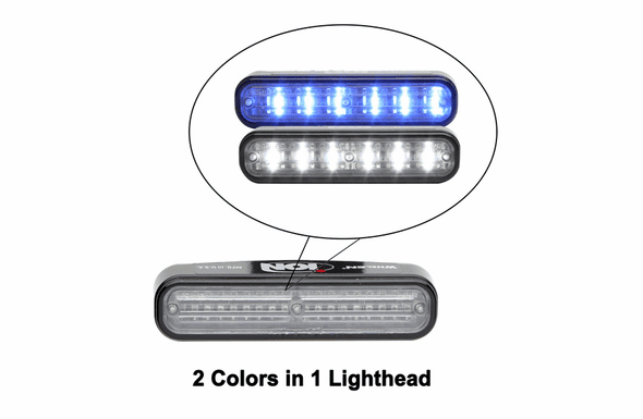 Whelen ION DUO Linear-LED Lighthead - Blue/White - I2E