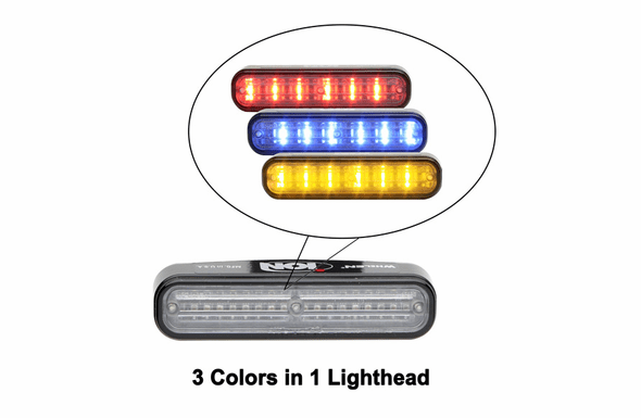 Whelen ION TRIO Super-LED Lighthead - Red/Blue/Amber - I3JA