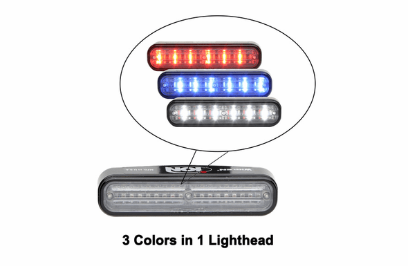 Whelen ION TRIO Super-LED Lighthead - Red/Blue/White - I3JC