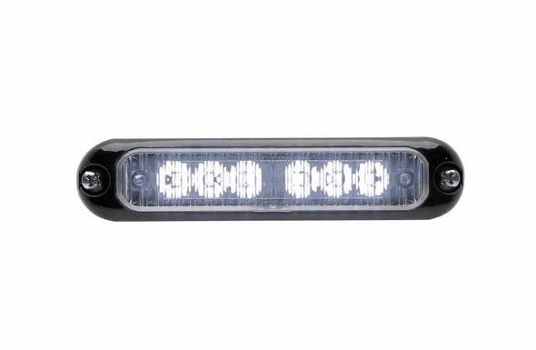 Whelen Micron Surface Mount Super LED Lighthead  - White - Black Flange - MCRNSC